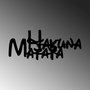 Wallity Hakuna Matata 5 - Escultura de Pared de Metal Negro